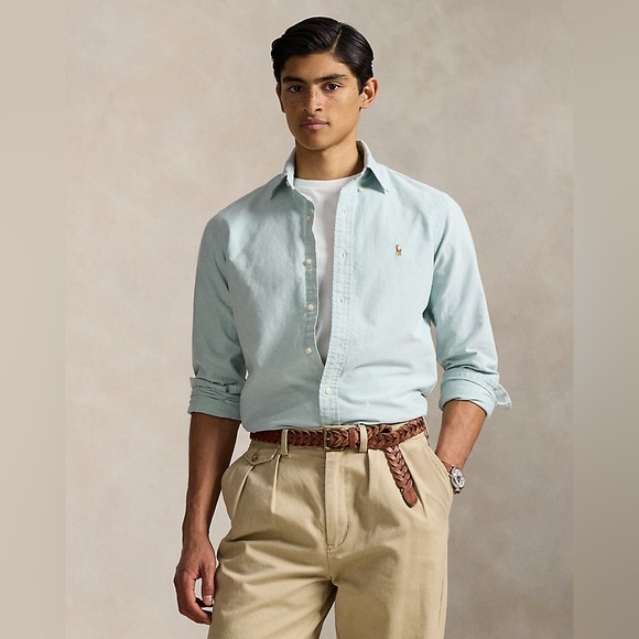 Ralph Lauren Men's Classic Fit Oxford light blue-green XXL - Picture 9 of 11